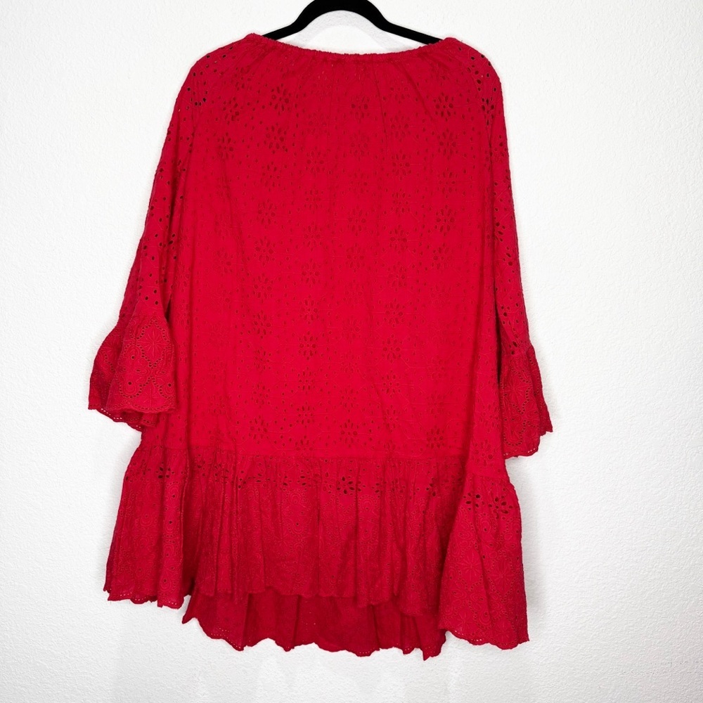 NWT Sundance Moray Dress Red Eyelet Large - Picture 4 of 5
